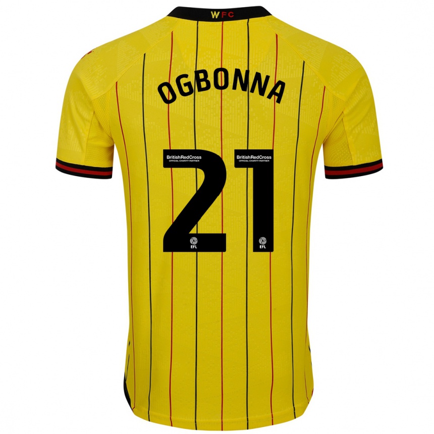 Vyrai Angelo Ogbonna #21 Geltona Juoda Namų Marškinėliai 2024/25 T-Shirt