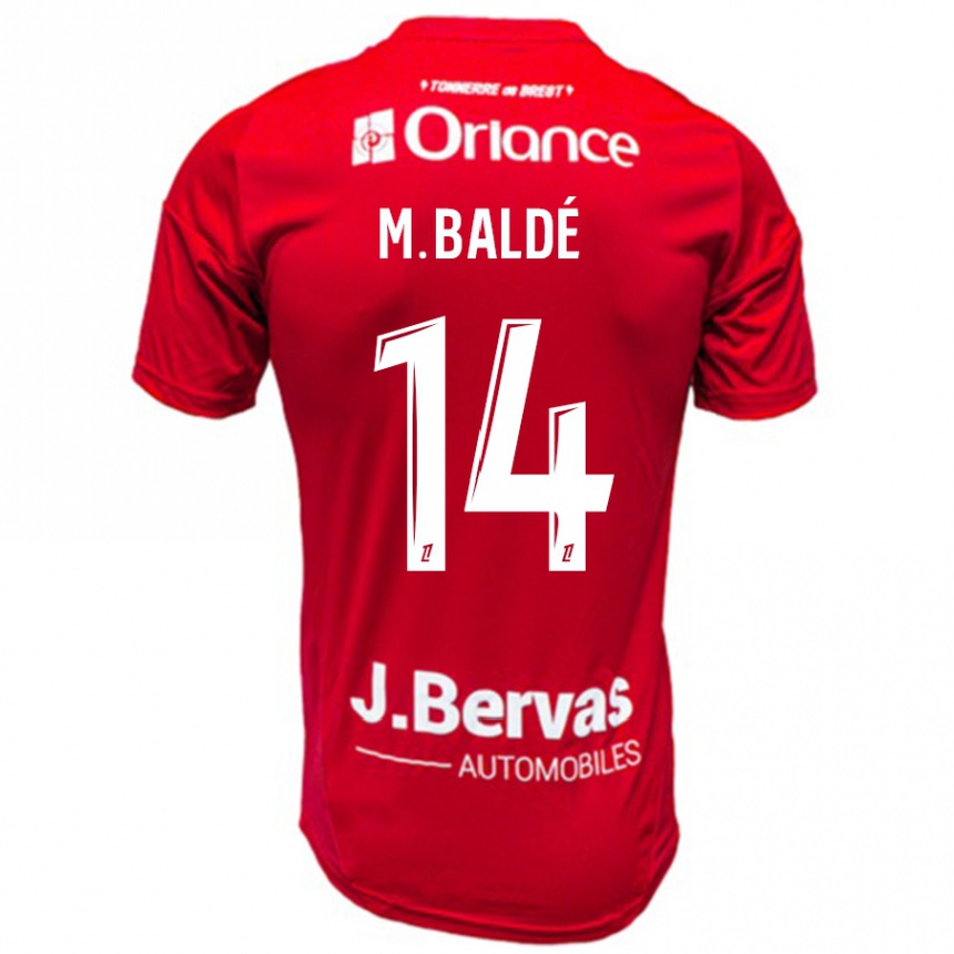 Vyrai Mama Baldé #14 Raudona Balta Namų Marškinėliai 2024/25 T-Shirt