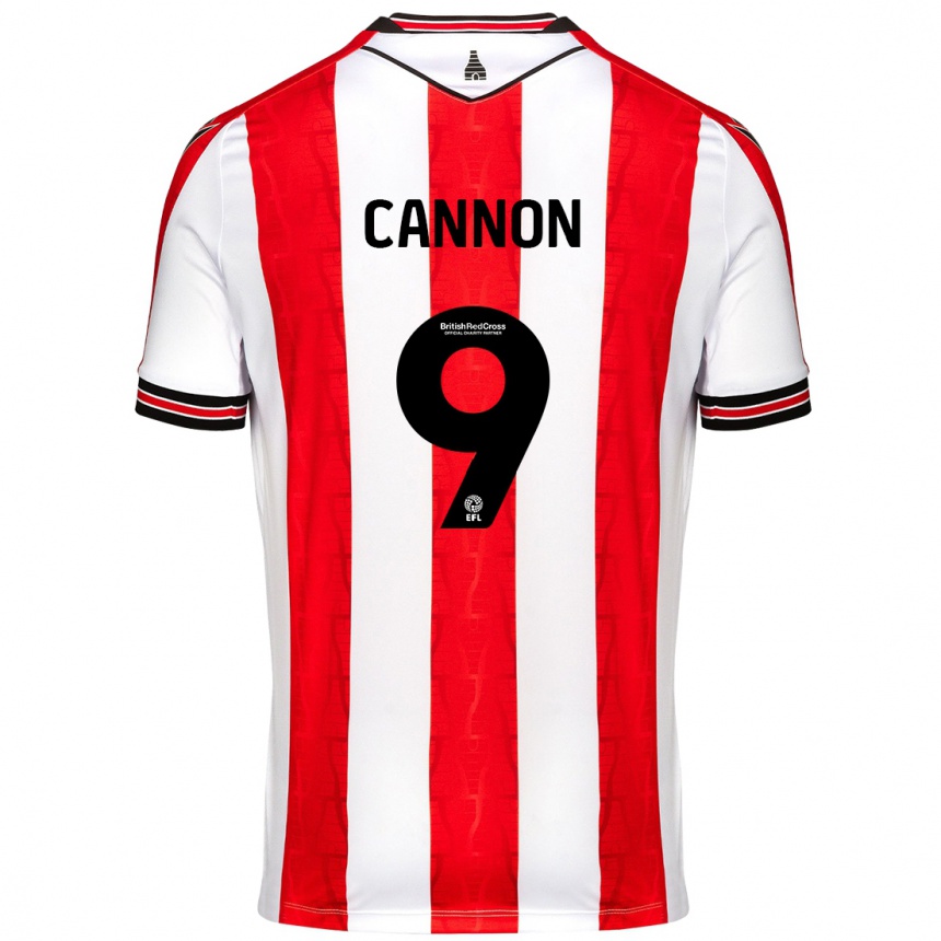 Vyrai Thomas Cannon #9 Raudona Balta Namų Marškinėliai 2024/25 T-Shirt