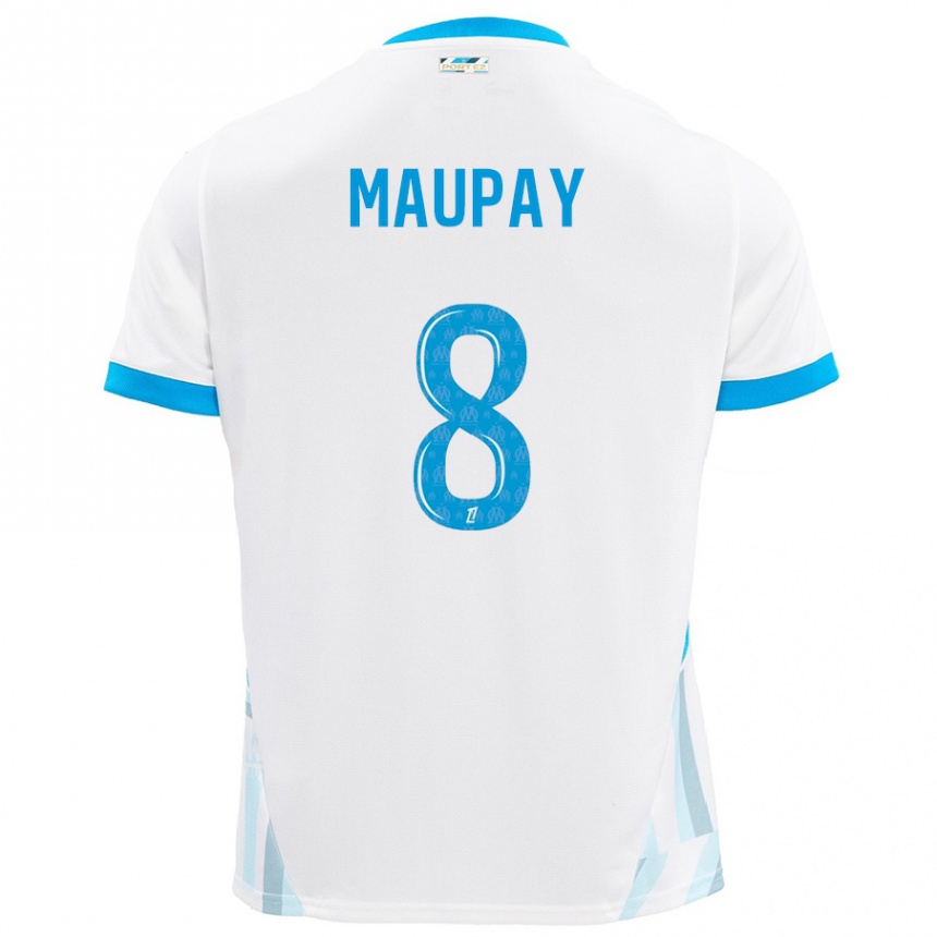 Vyrai Neal Maupay #8 Baltas Dangus Mėlynas Namų Marškinėliai 2024/25 T-Shirt