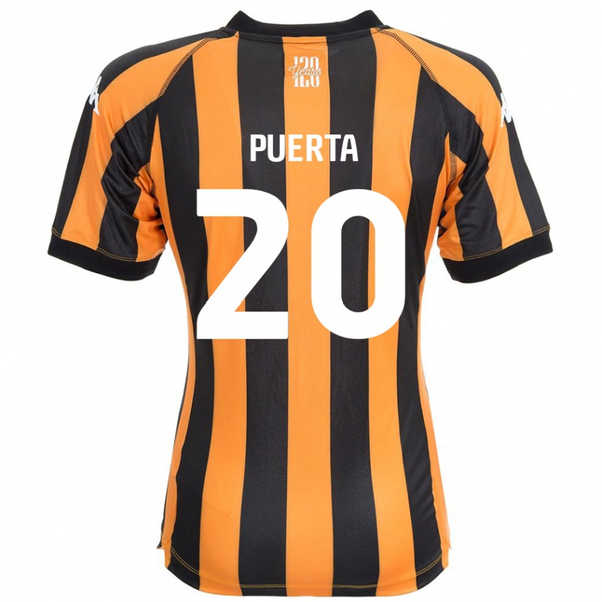 Vyrai Gustavo Puerta #20 Juodasis Gintaras Namų Marškinėliai 2024/25 T-Shirt