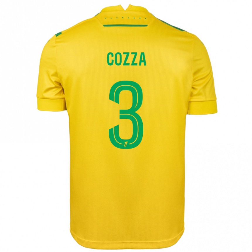 Vyrai Nicolas Cozza #3 Geltona Žalia Namų Marškinėliai 2024/25 T-Shirt