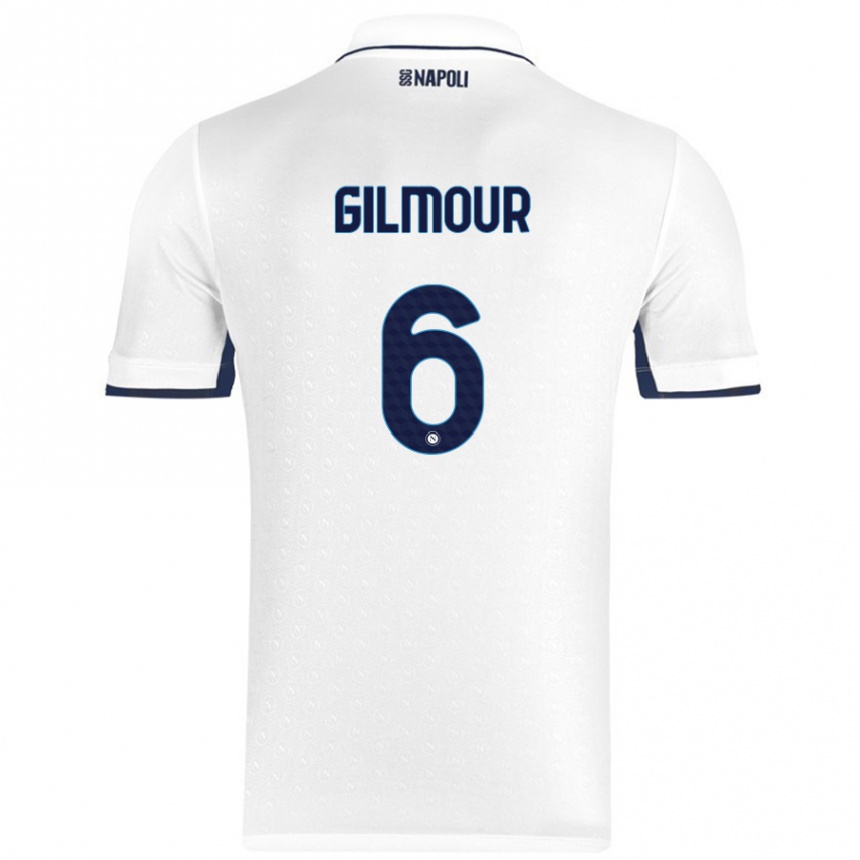 Vyrai Billy Gilmour #6 Balta Karališka Mėlyna Išvykos Marškinėliai 2024/25 T-Shirt