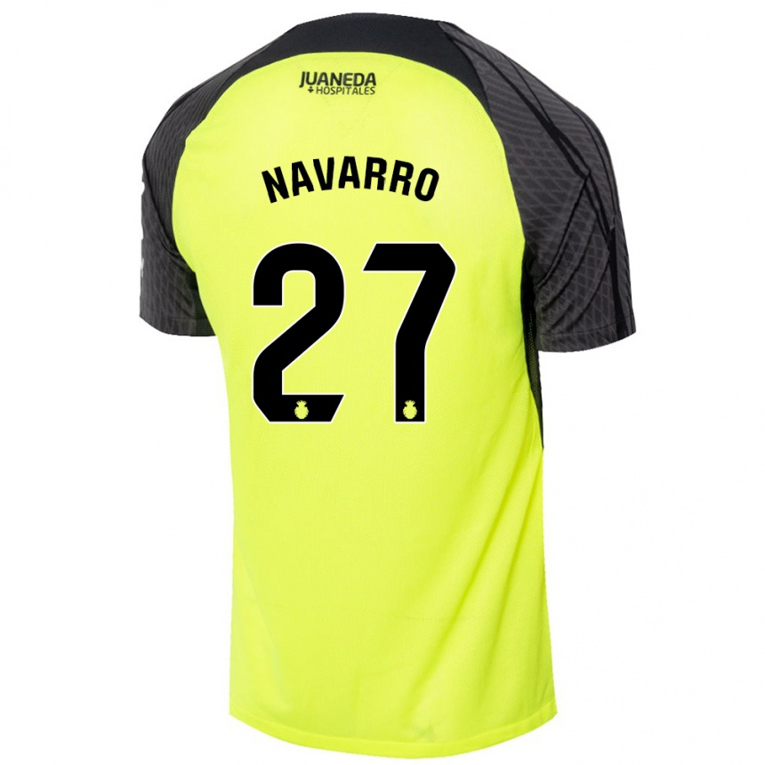 Vyrai Robert Navarro #27 Fluorescencinė Žalia Juoda Išvykos Marškinėliai 2024/25 T-Shirt