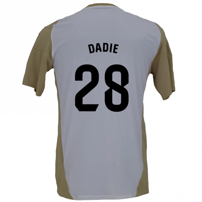 Vyrai Alberto Dadie #28 Ruda Balta Išvykos Marškinėliai 2024/25 T-Shirt