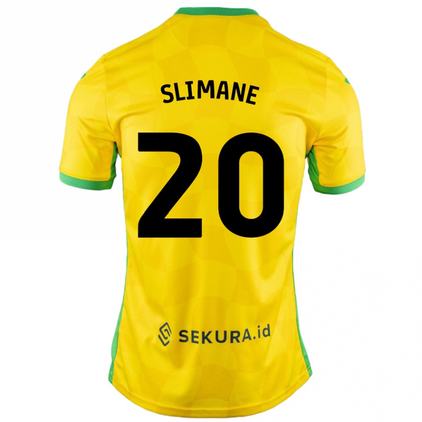 Vyrai Anis Slimane #20 Geltona Žalia Namų Marškinėliai 2024/25 T-Shirt