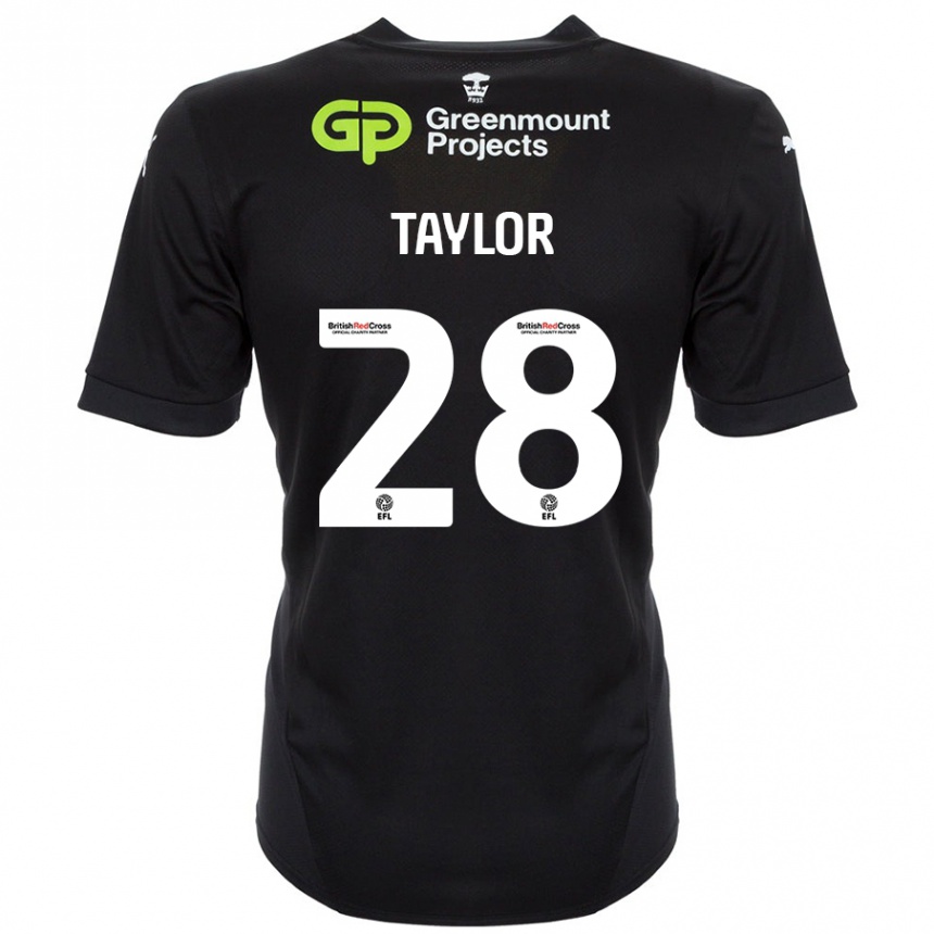 Vyrai Dale Taylor #28 Juoda Išvykos Marškinėliai 2024/25 T-Shirt