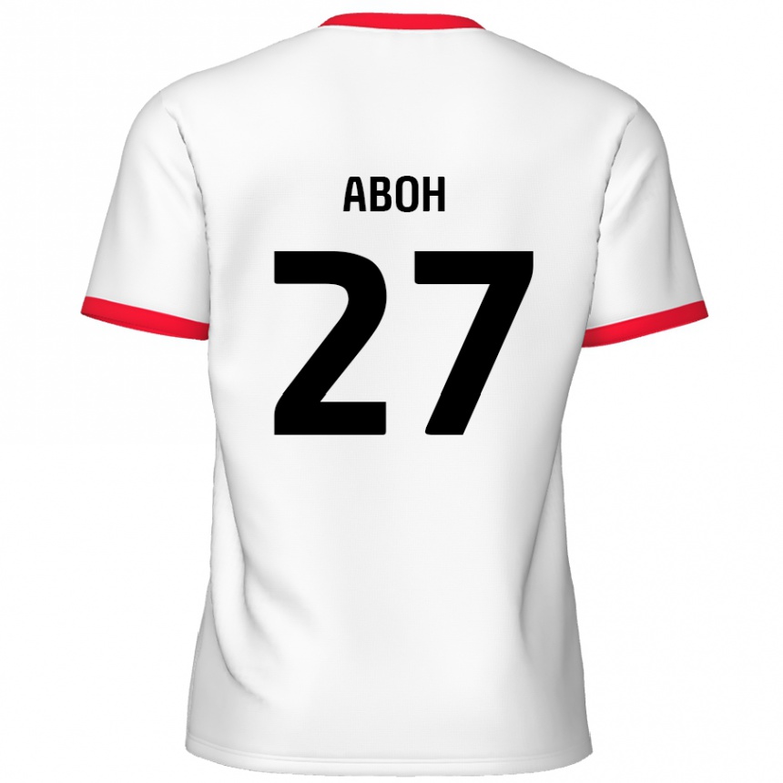 Vyrai Ken Aboh #27 Balta Raudona Namų Marškinėliai 2024/25 T-Shirt