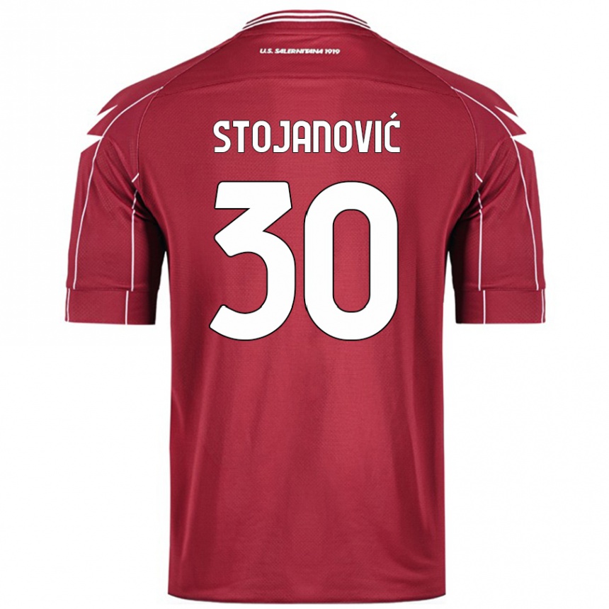 Vyrai Petar Stojanović #30 Burgundija Namų Marškinėliai 2024/25 T-Shirt