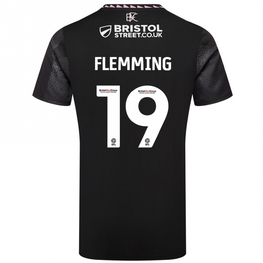 Vyrai Zian Flemming #19 Juoda Išvykos Marškinėliai 2024/25 T-Shirt