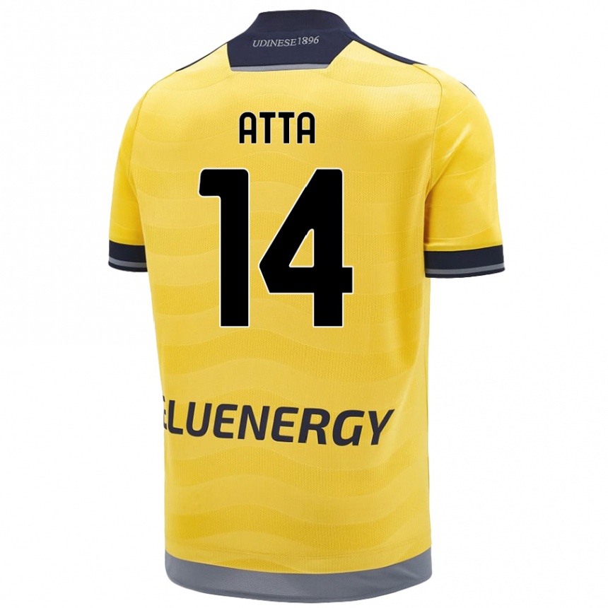 Vyrai Arthur Atta #14 Auksinis Išvykos Marškinėliai 2024/25 T-Shirt