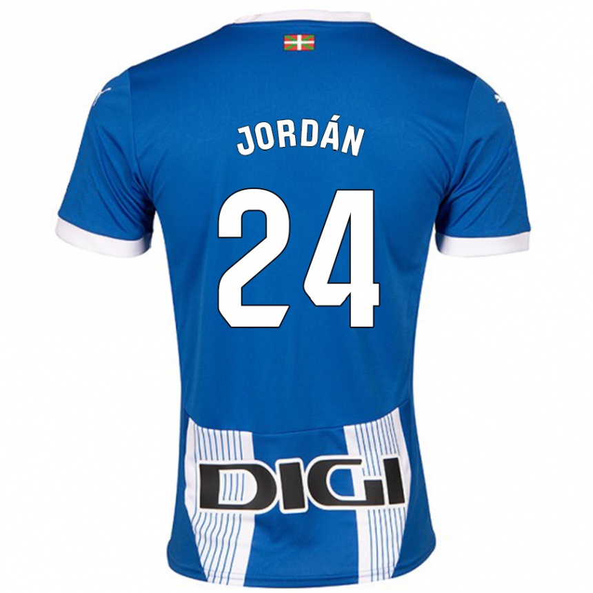 Moteriškas Joan Jordán #24 Mėlyna Namų Marškinėliai 2024/25 T-Shirt