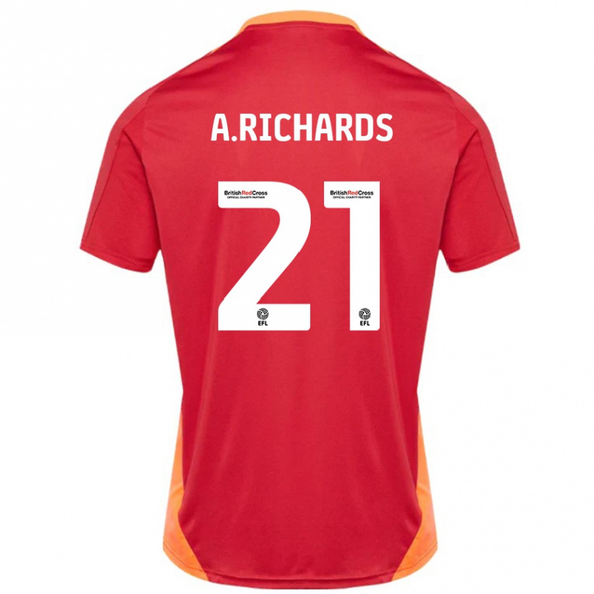 Moteriškas Amani Richards #21 Mėlyna Nebalta Išvykos Marškinėliai 2024/25 T-Shirt