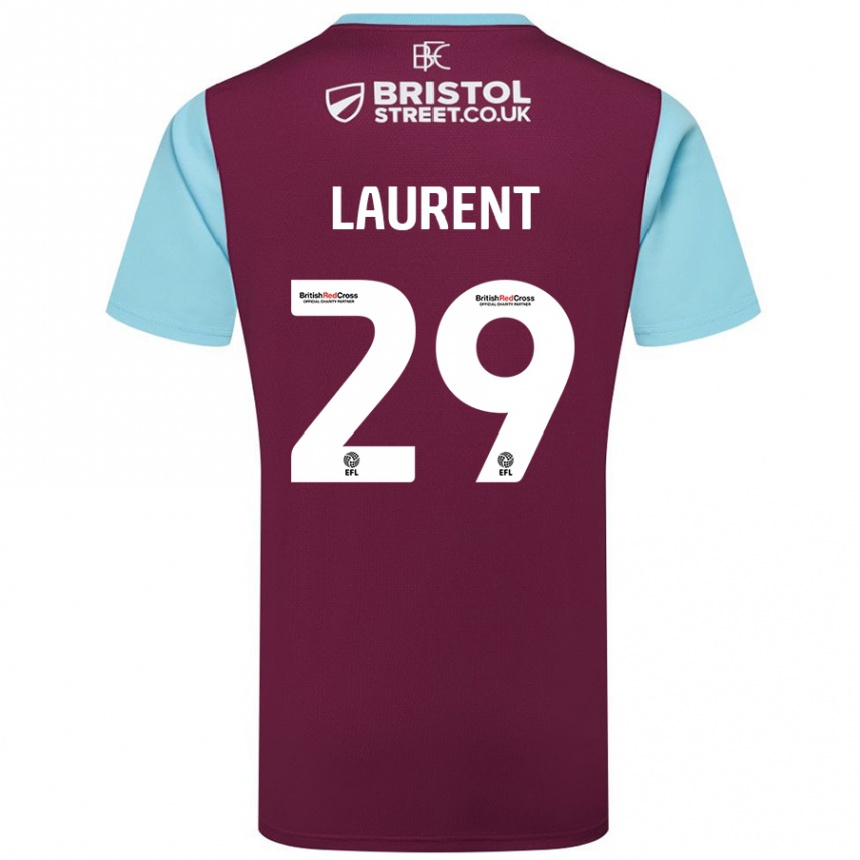 Moteriškas Josh Laurent #29 Burgundijos Dangaus Mėlynas Namų Marškinėliai 2024/25 T-Shirt