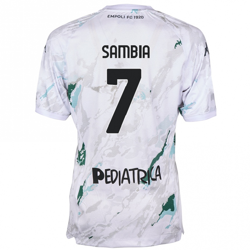 Moteriškas Junior Sambia #7 Pilka Išvykos Marškinėliai 2024/25 T-Shirt